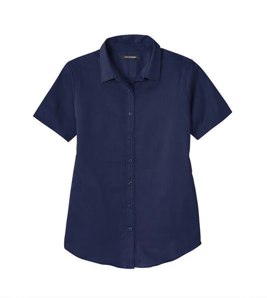LADIES BOTTON DOWN SHORT SLEEVE
