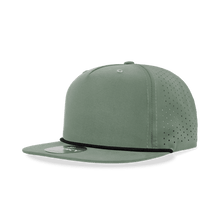 Load image into Gallery viewer, Decky 5 Panel High Profile Perforated Rope Hat 6226
