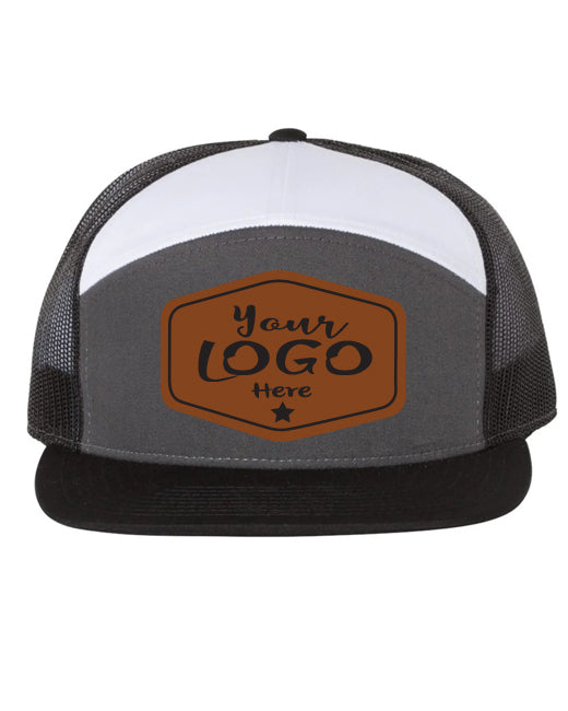 trucker leather patch hat