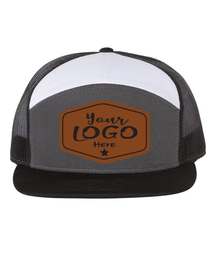 trucker leather patch hat