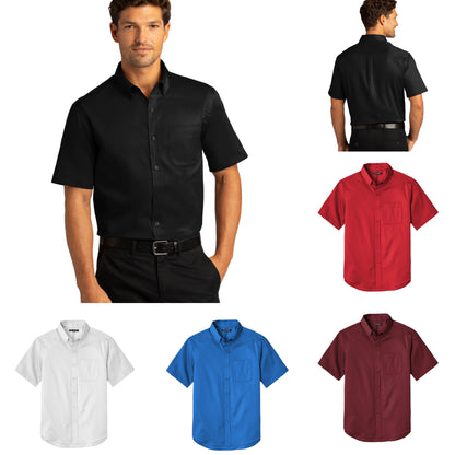 Men Button Down Short Sleeve Shirts