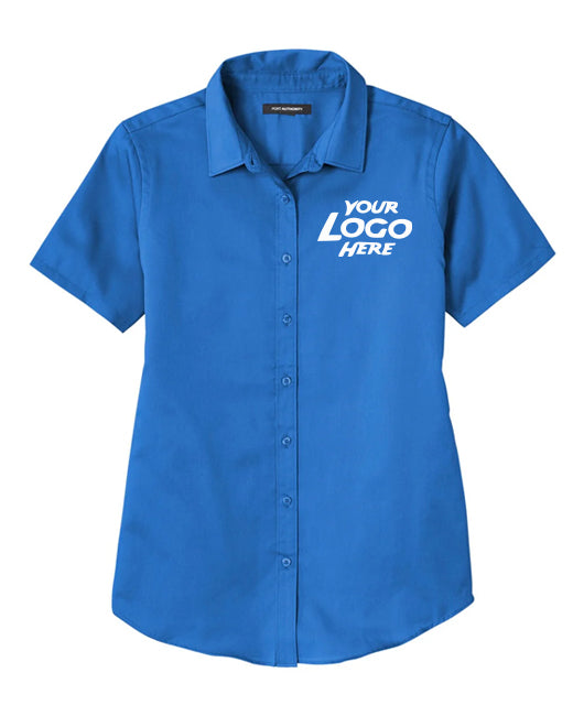 LADIES BOTTON DOWN SHORT SLEEVE 